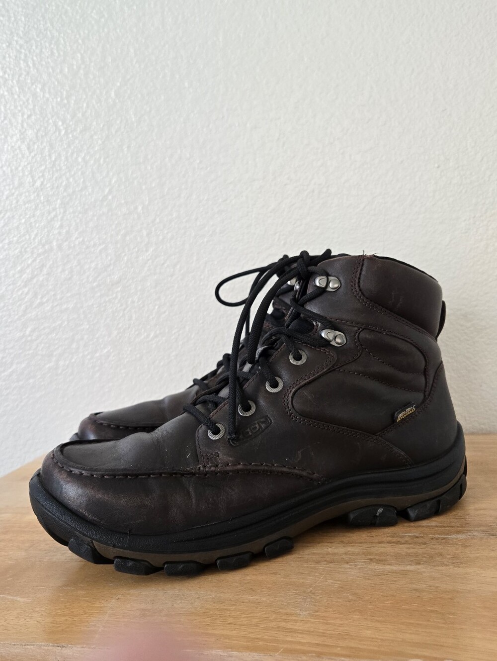 Keen Anchor Park Boots Mens Size 11 Waterproof Brown Leather Casual Workwear